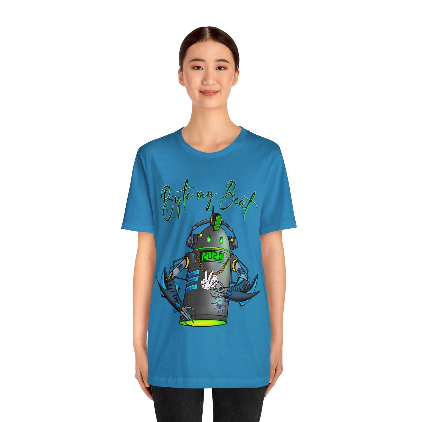 Byte my Beat, Chaotic Collective. Letters Unisex Jersey Short Sleeve Tee