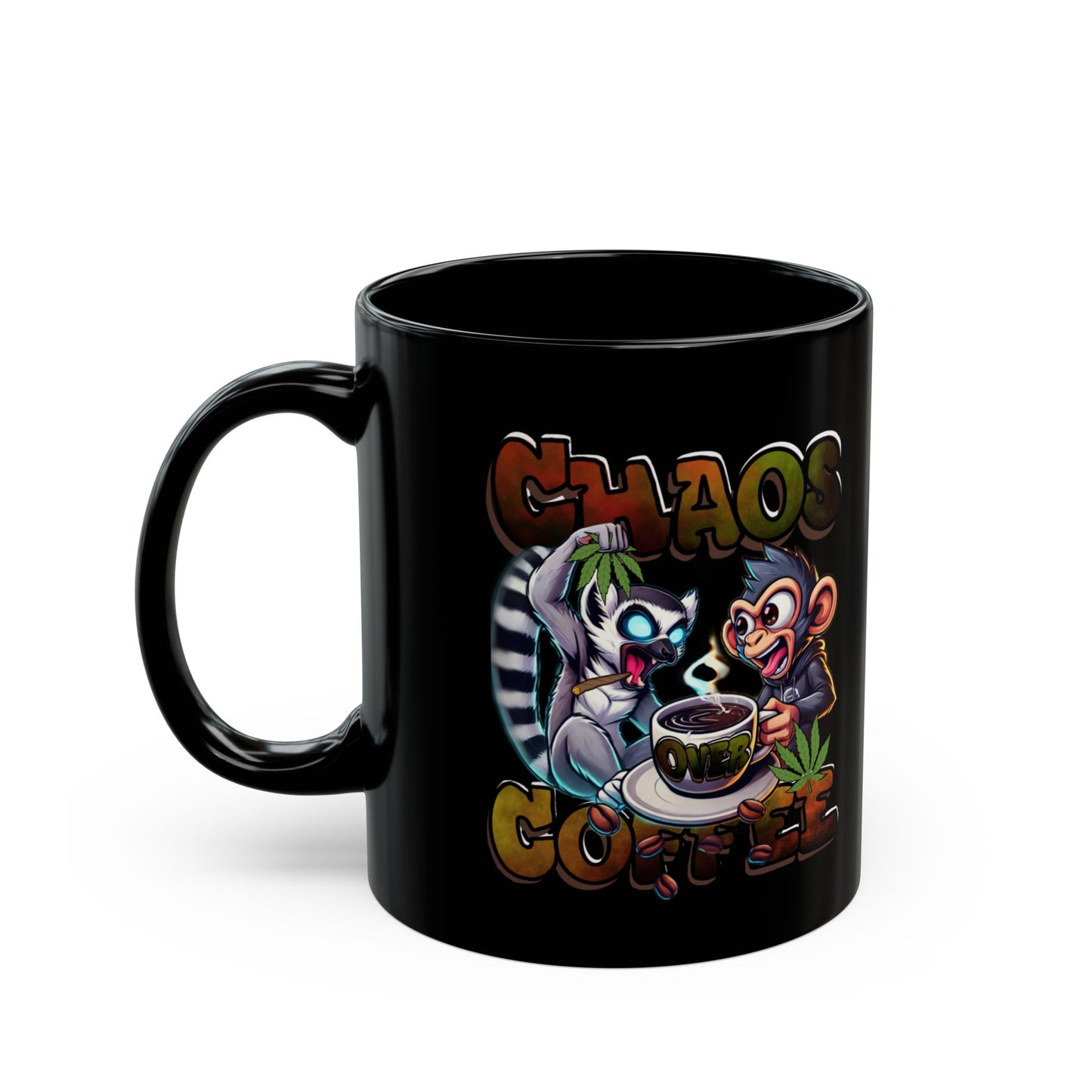 Smoked In Chaos Over Coffee Black Mug - Perfect Gift for Coffee Lovers