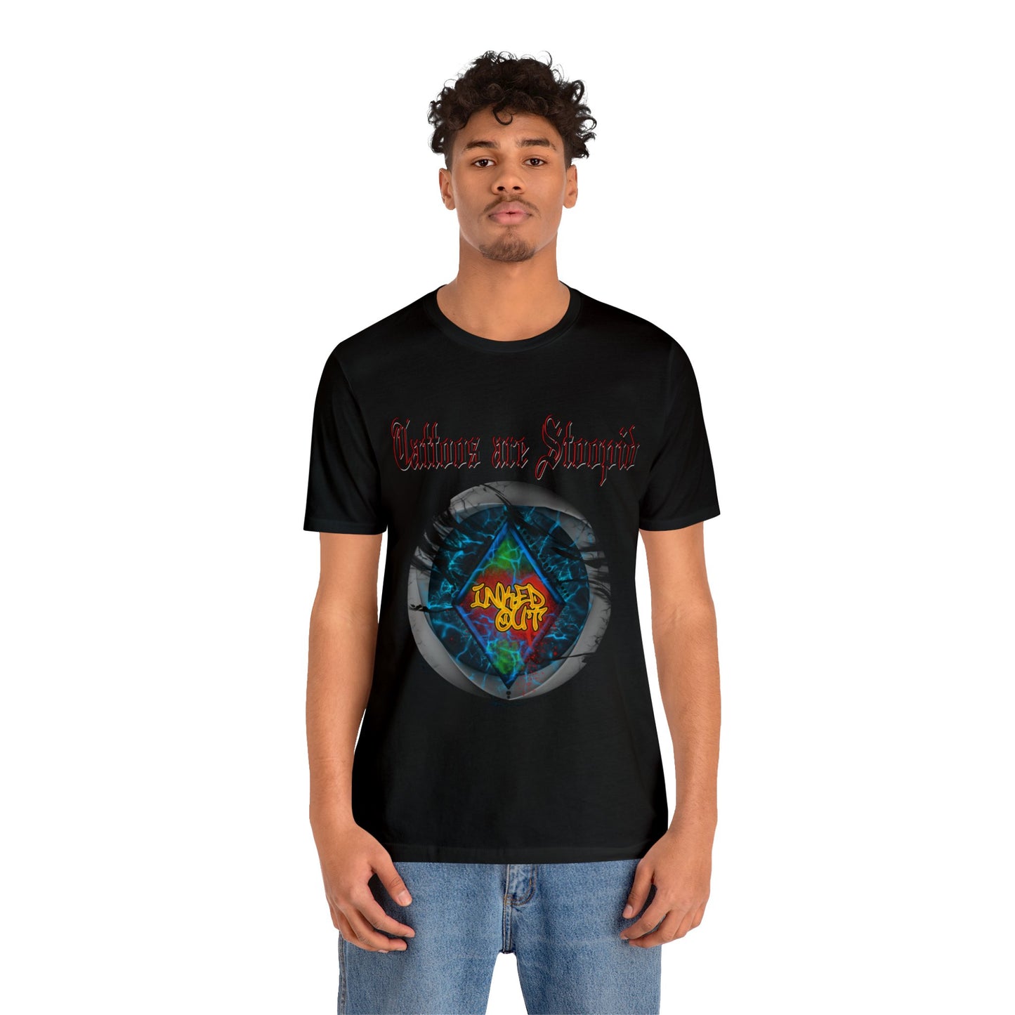 Tattoos are Stoopid Red Letters Unisex Jersey Short Sleeve Tee