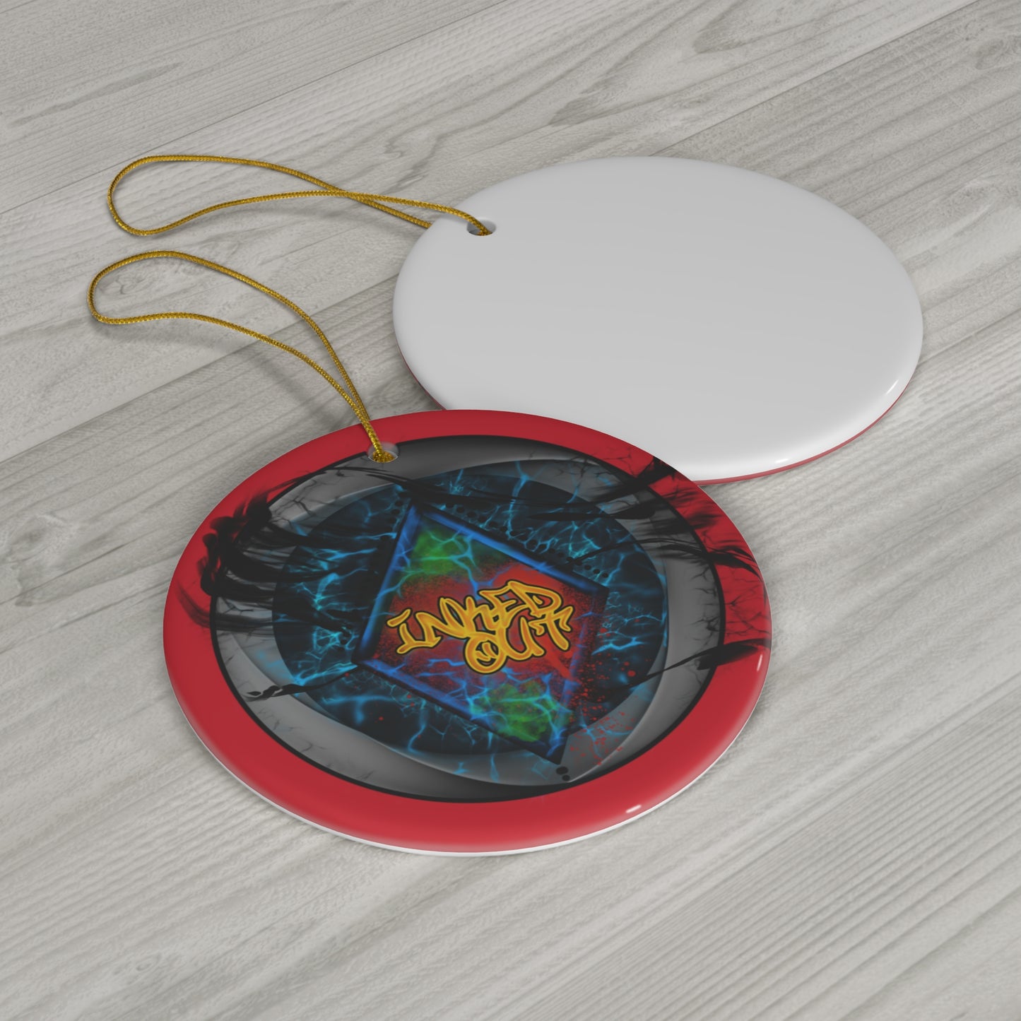 Inked Out Ceramic Ornament, 1 shape