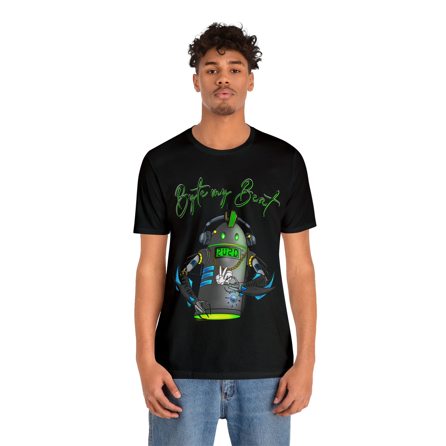 Byte my Beat, Chaotic Collective. Letters Unisex Jersey Short Sleeve Tee
