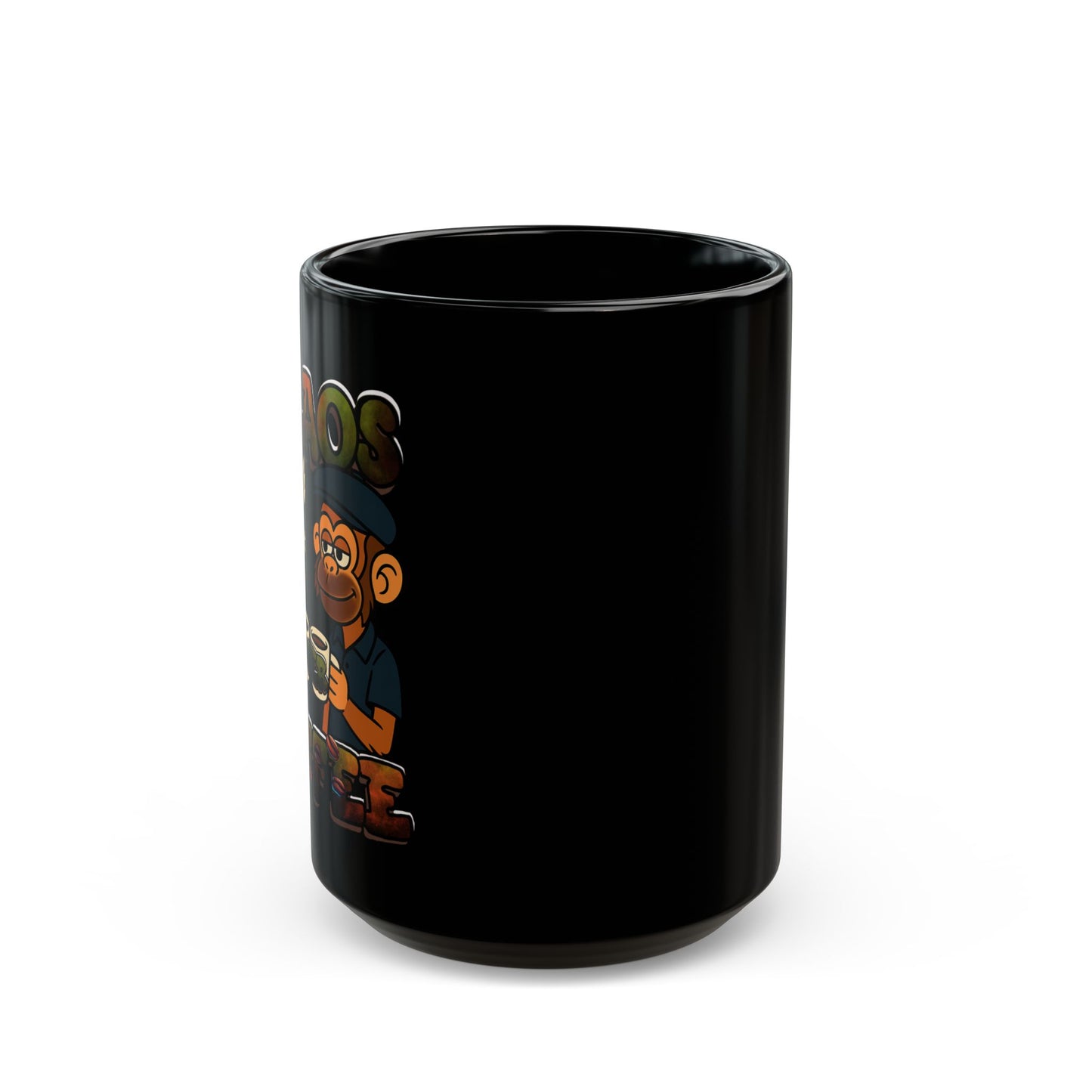 90's Chaos Over Coffee Smoked In edition Black Mug - Perfect Gift for Coffee Lovers