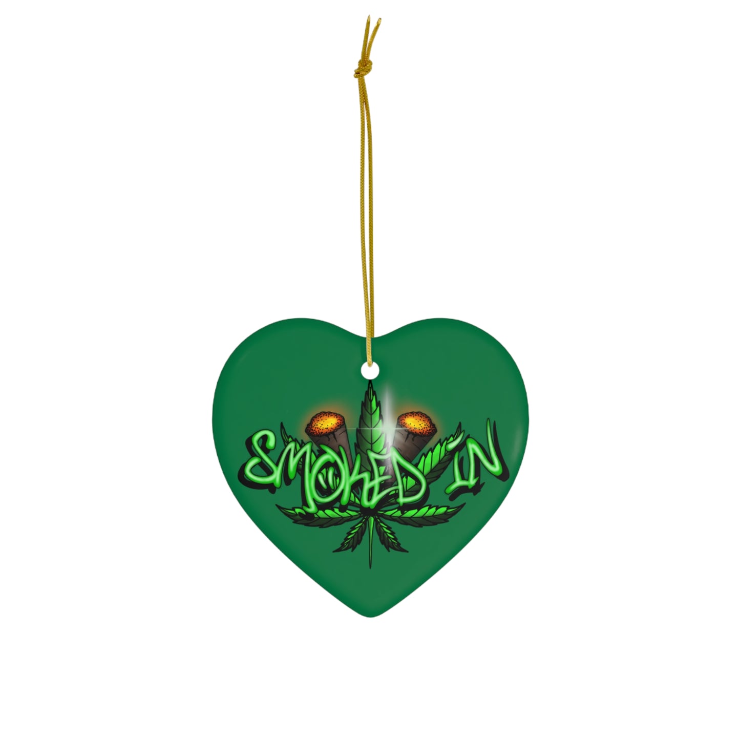 Smoked In Ceramic Ornament, 2 Shapes