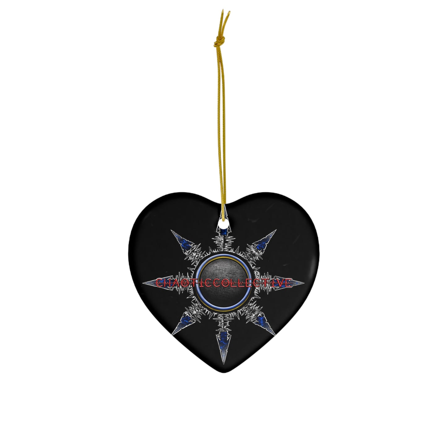 Chaotic Collective Ceramic Ornament, 4 Shapes