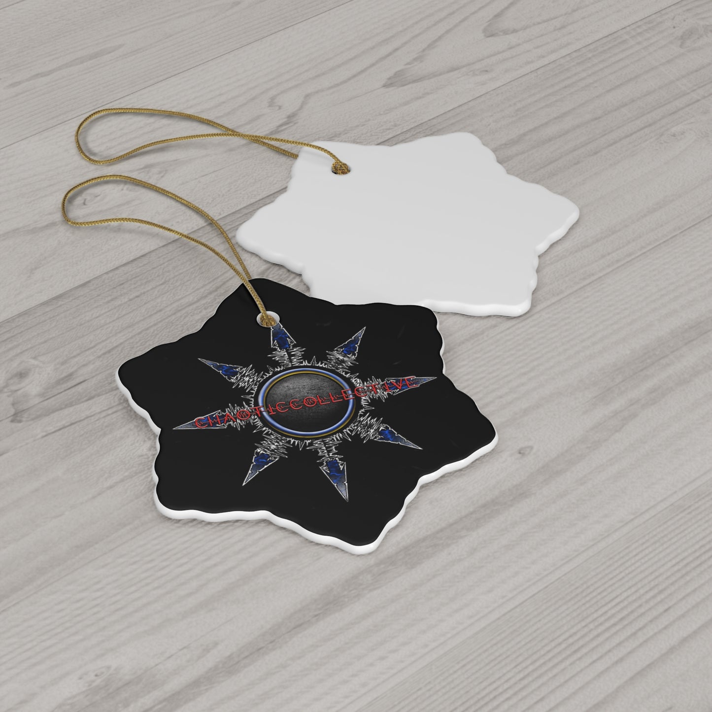 Chaotic Collective Ceramic Ornament, 4 Shapes