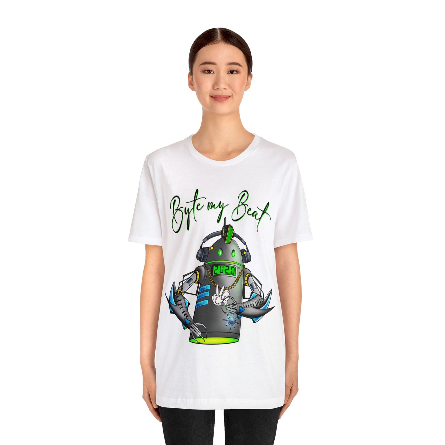 Byte my Beat, Chaotic Collective. Letters Unisex Jersey Short Sleeve Tee