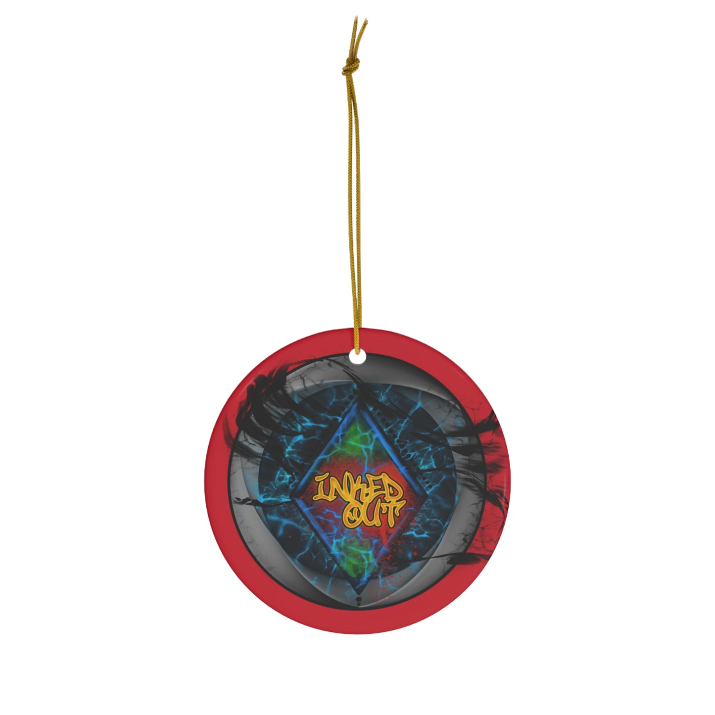 Inked Out Ceramic Ornament, 1 shape
