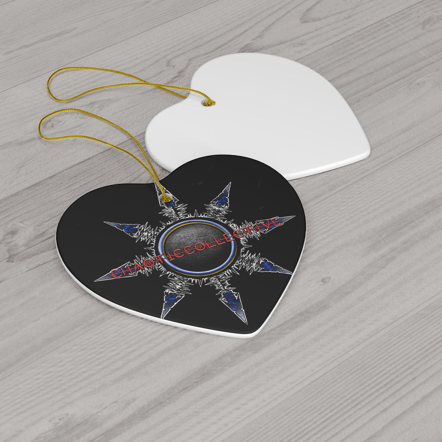 Chaotic Collective Ceramic Ornament, 4 Shapes