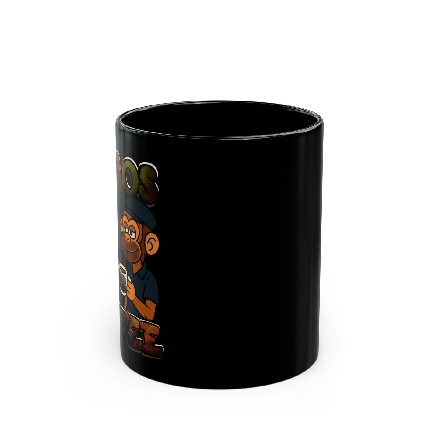 90's Chaos Over Coffee Black Mug - Perfect Gift for Coffee Lovers