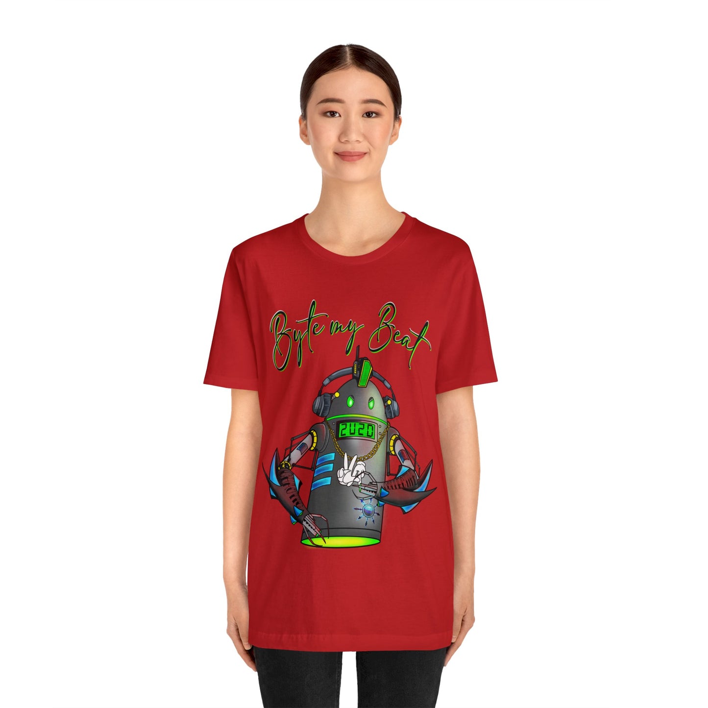 Byte my Beat, Chaotic Collective. Letters Unisex Jersey Short Sleeve Tee