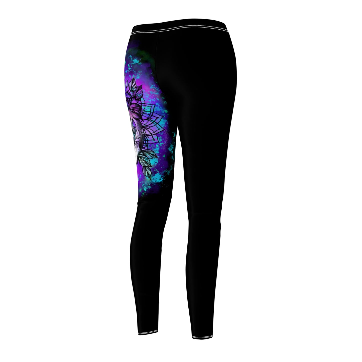 Inked Out Skull & Shrooms Women's Cut & Sew Casual Leggings (AOP)