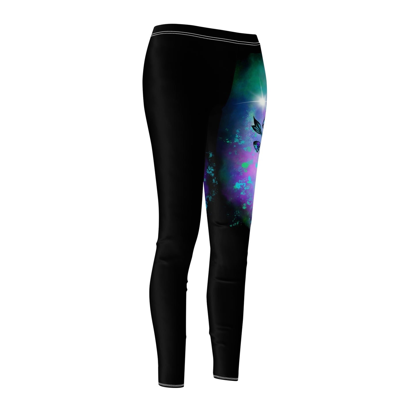 Inked Out Skull & Shrooms Women's Cut & Sew Casual Leggings (AOP)