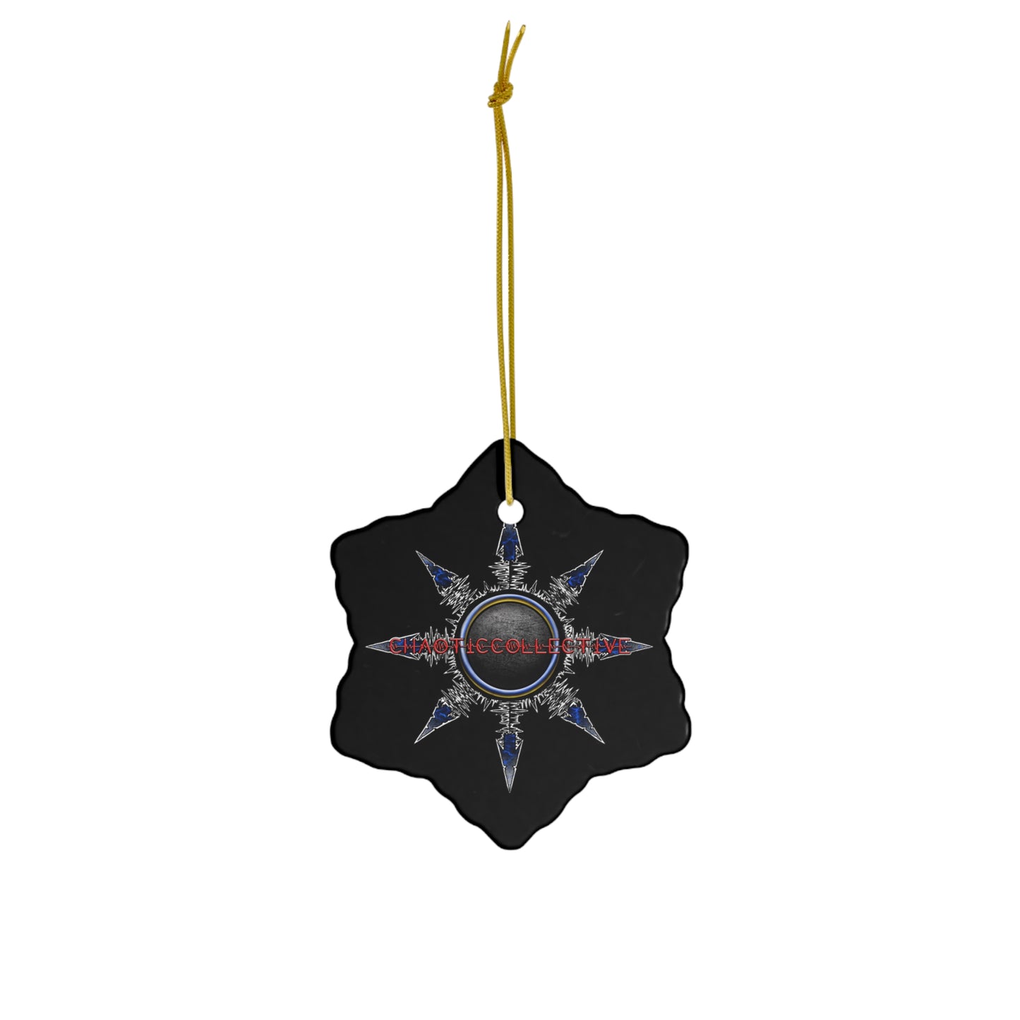 Chaotic Collective Ceramic Ornament, 4 Shapes