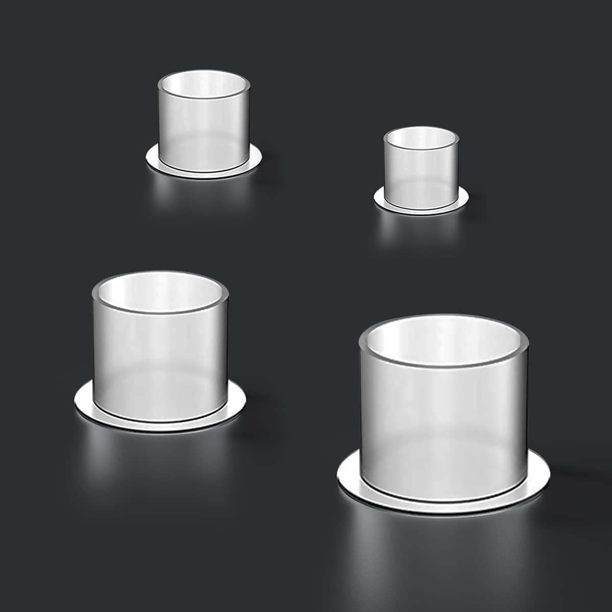 Tattoo Ink Caps - Narkysus 1000Pcs Small Ink Caps Disposable Tattoo Ink Cups with Base #11mm Clear Plastic Pigment Tattoo Caps Container Ink Cups for Tattoo Ink Tattoo Supplies