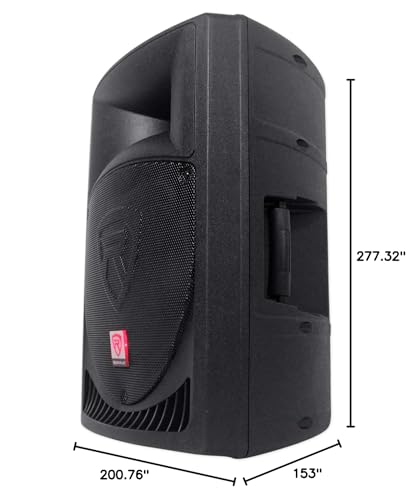 Rockville Pair RPG12 12" 1600w Powered PA/DJ Speakers + 2 Stands + 2 Cables+Bag