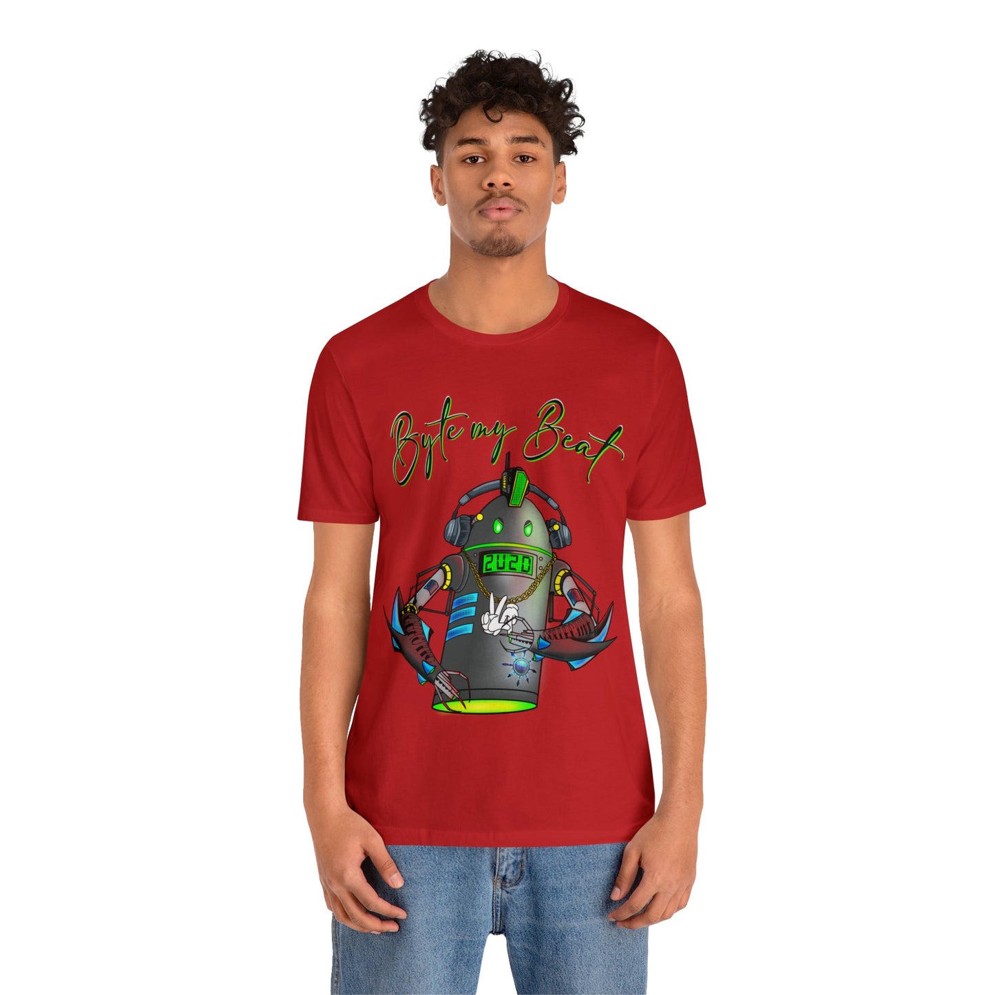 Byte my Beat, Chaotic Collective. Letters Unisex Jersey Short Sleeve Tee