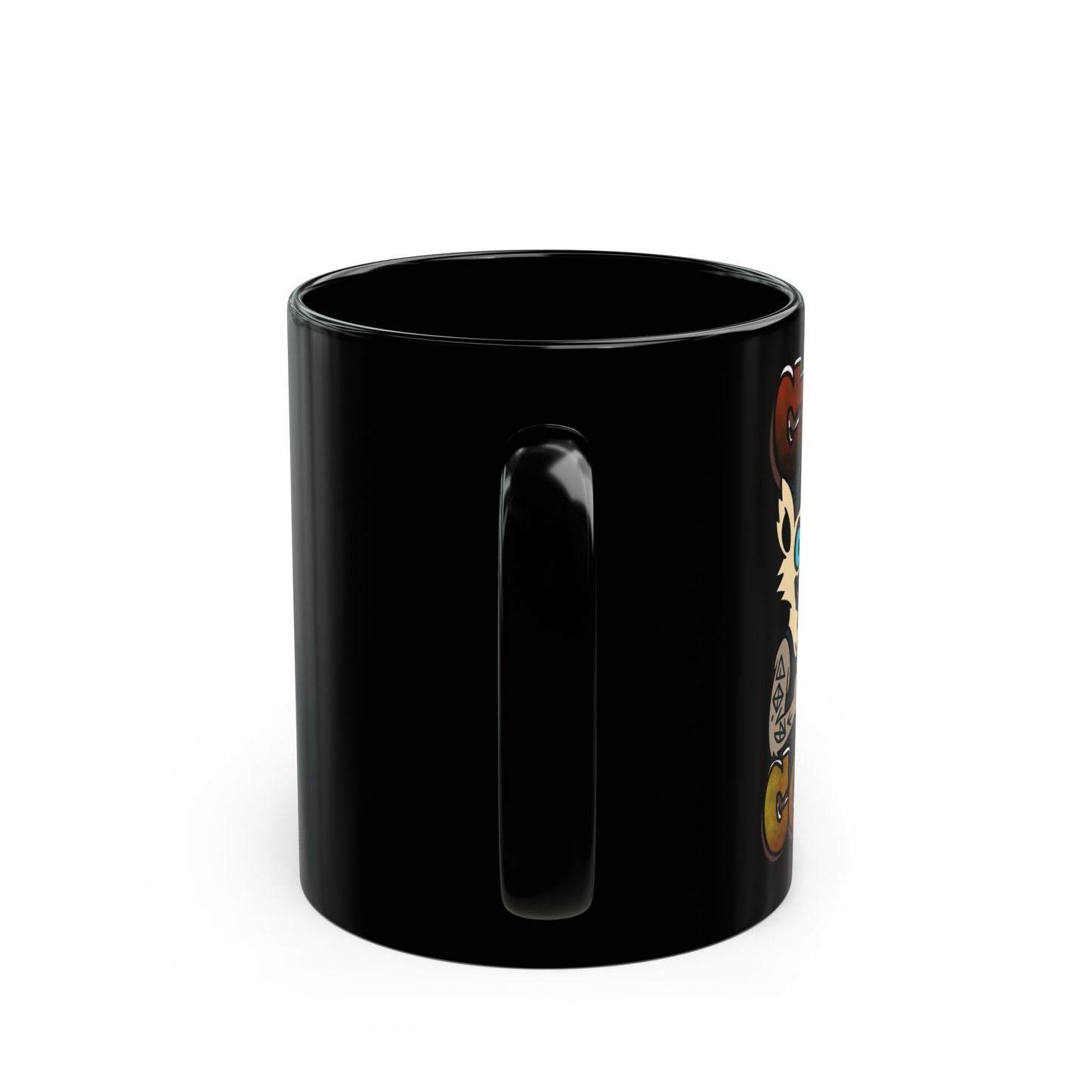 90's Chaos Over Coffee Black Mug - Perfect Gift for Coffee Lovers