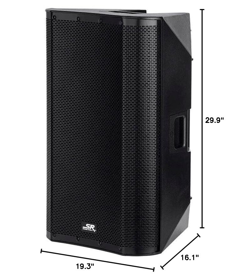 Monoprice Stage Right Series, 15-Inch Powered Speaker, 1400W, SRD215, Class D Amp, DSP, Bluetooth Streaming