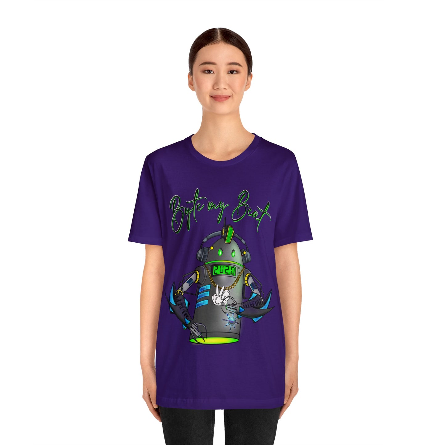 Byte my Beat, Chaotic Collective. Letters Unisex Jersey Short Sleeve Tee