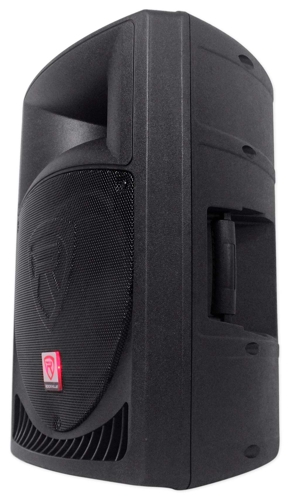 Rockville Pair RPG12 12" 1600w Powered PA/DJ Speakers + 2 Stands + 2 Cables+Bag