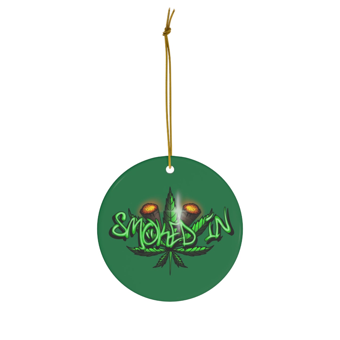 Smoked In Ceramic Ornament, 2 Shapes