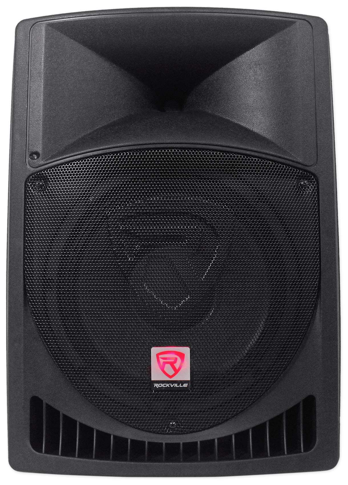 Rockville Pair RPG12 12" 1600w Powered PA/DJ Speakers + 2 Stands + 2 Cables+Bag