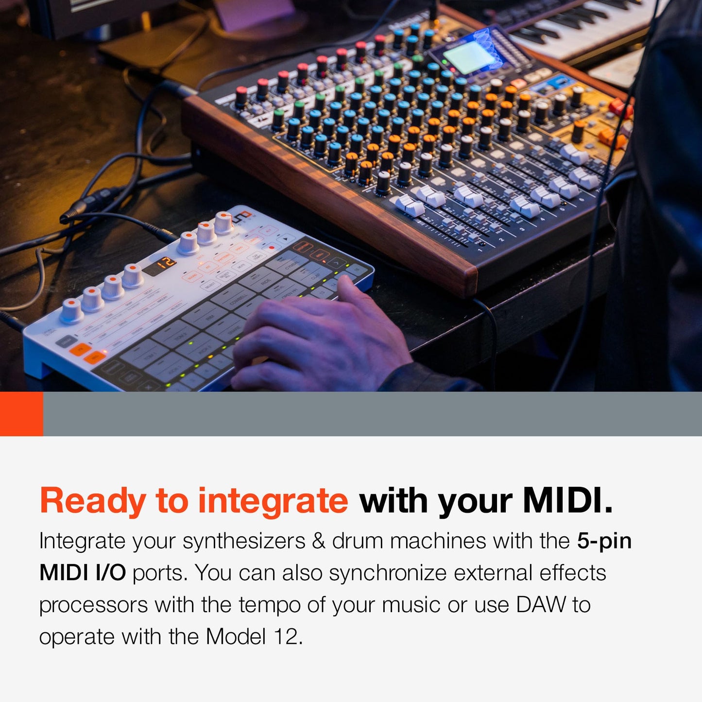 Tascam Model 12 All-in-One 12-track Digital Multitrack Mixing and Recording Studio, Mixer, USB Audio Interface and DAW Controller