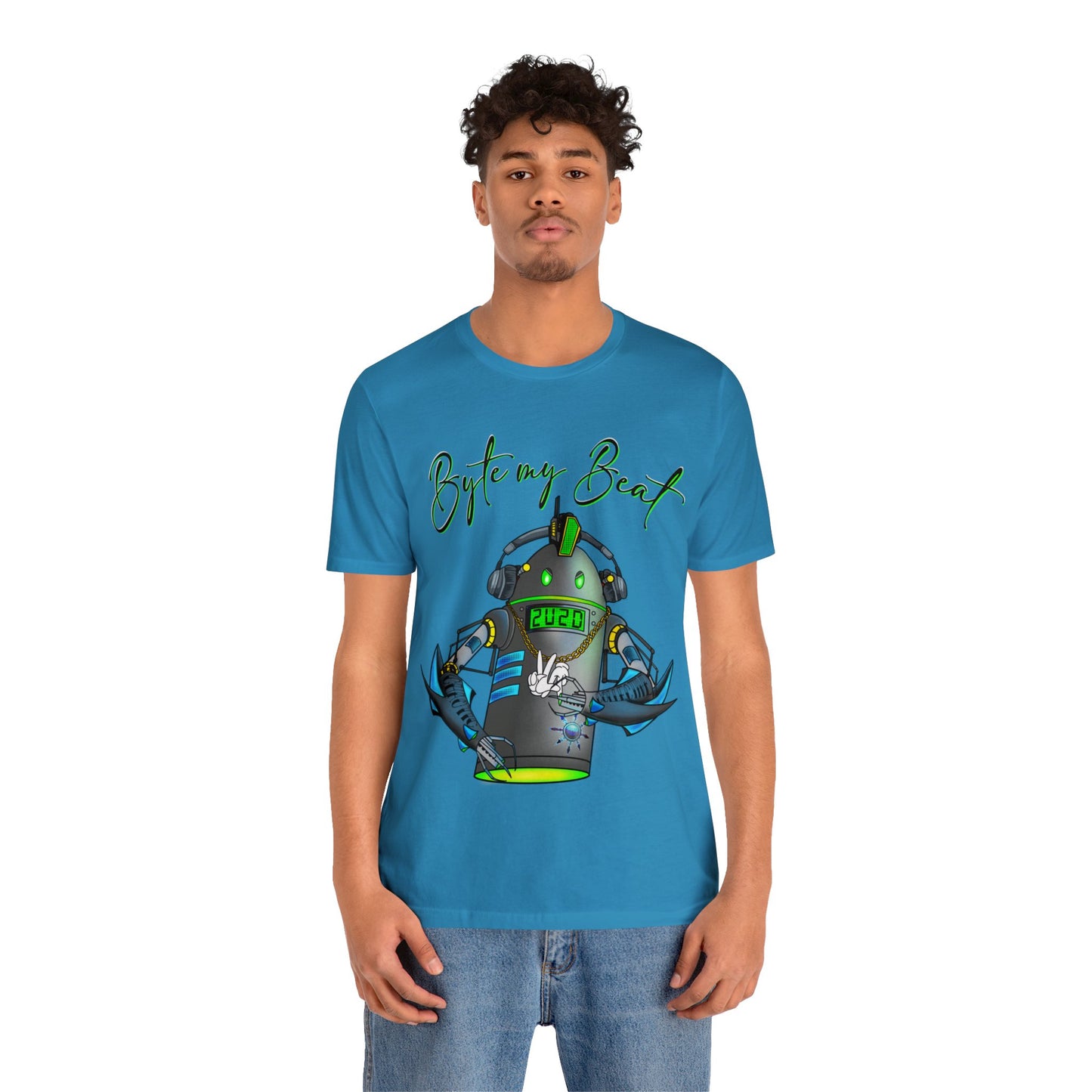Byte my Beat, Chaotic Collective. Letters Unisex Jersey Short Sleeve Tee