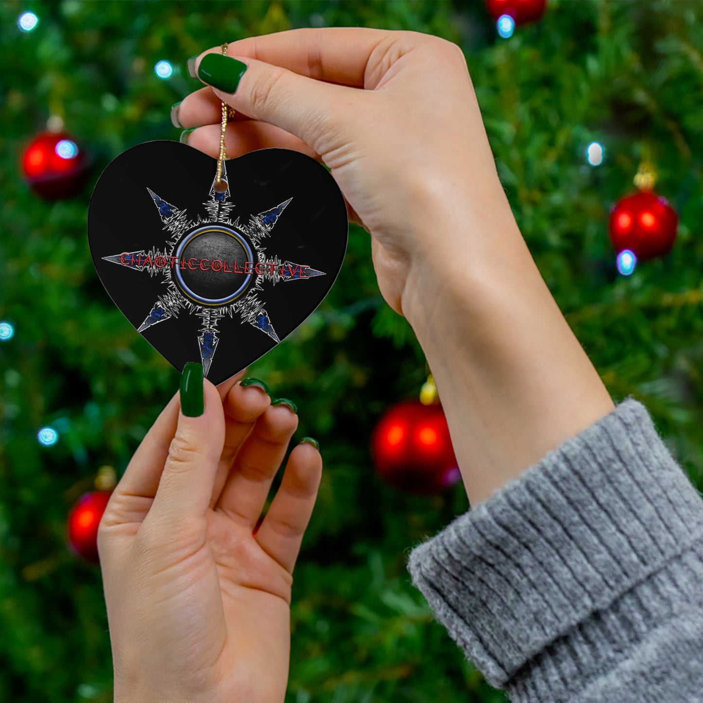 Chaotic Collective Ceramic Ornament, 4 Shapes