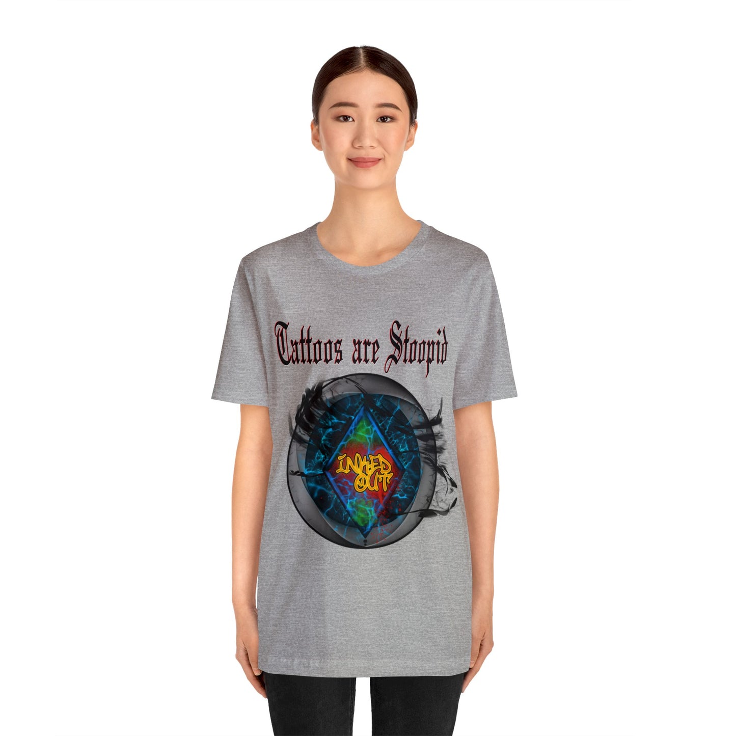 Tattoos are Stoopid Red Letters Unisex Jersey Short Sleeve Tee