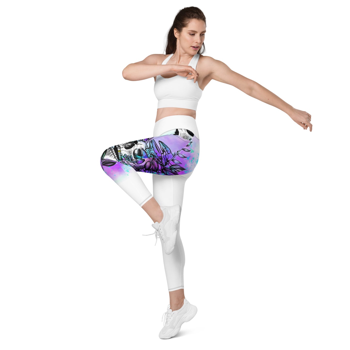 Shroomed Out Skull Leggings with pockets