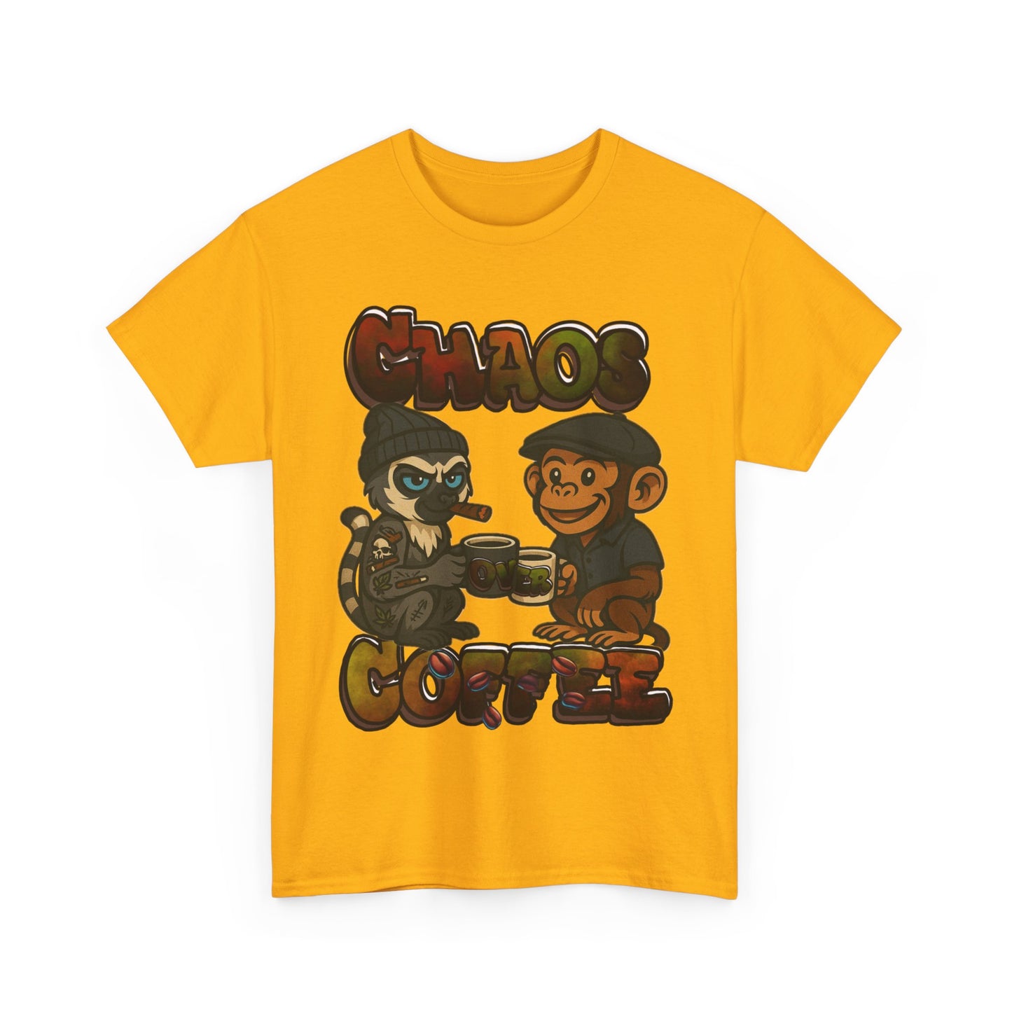 Chaos Over Coffee Smoked In Emotes Heavy Cotton Tee