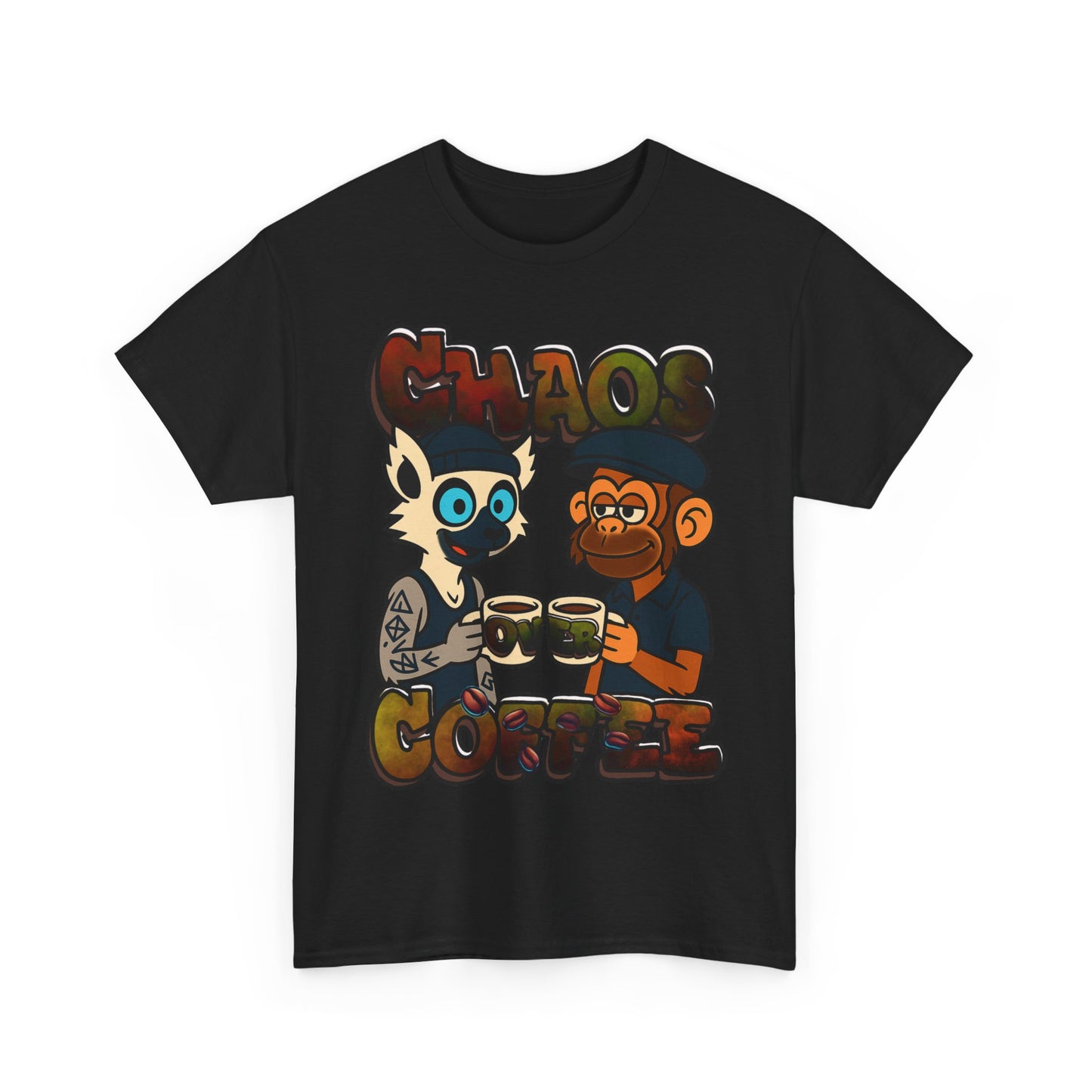 Chaos Over Coffee unisex Heavy Cotton Tee