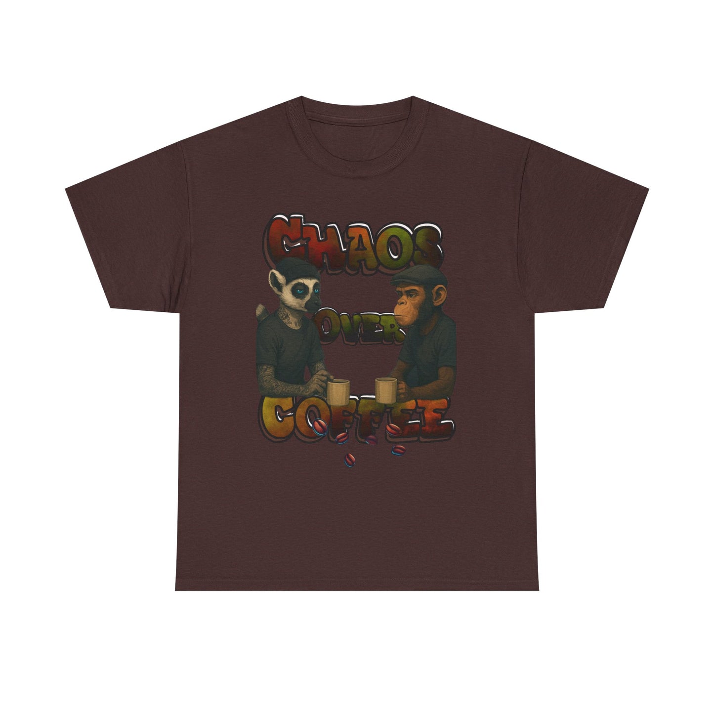 Chaos Over Coffee Heavy Cotton Tee