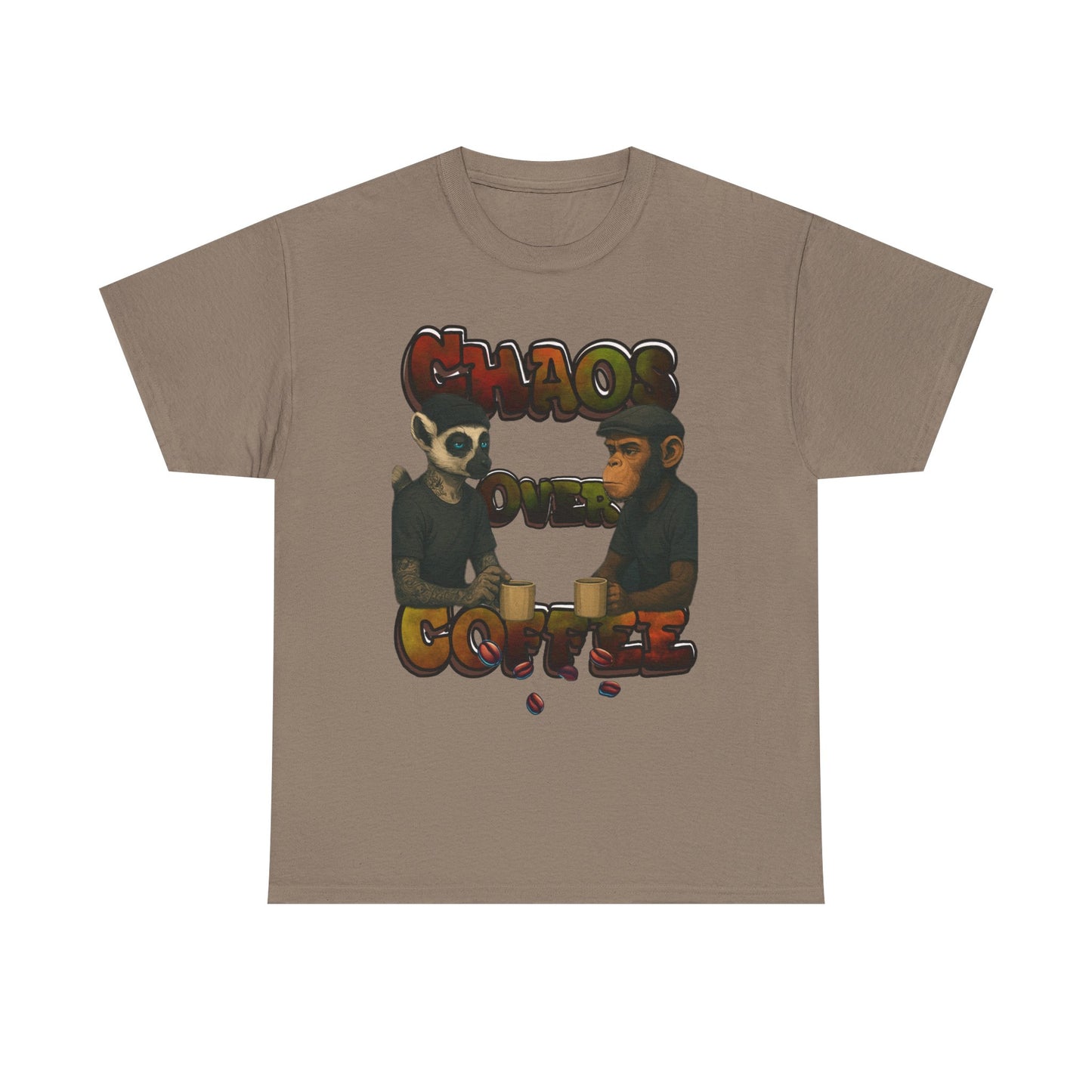 Chaos Over Coffee Heavy Cotton Tee