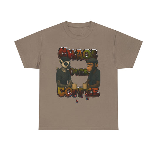 Chaos Over Coffee Heavy Cotton Tee