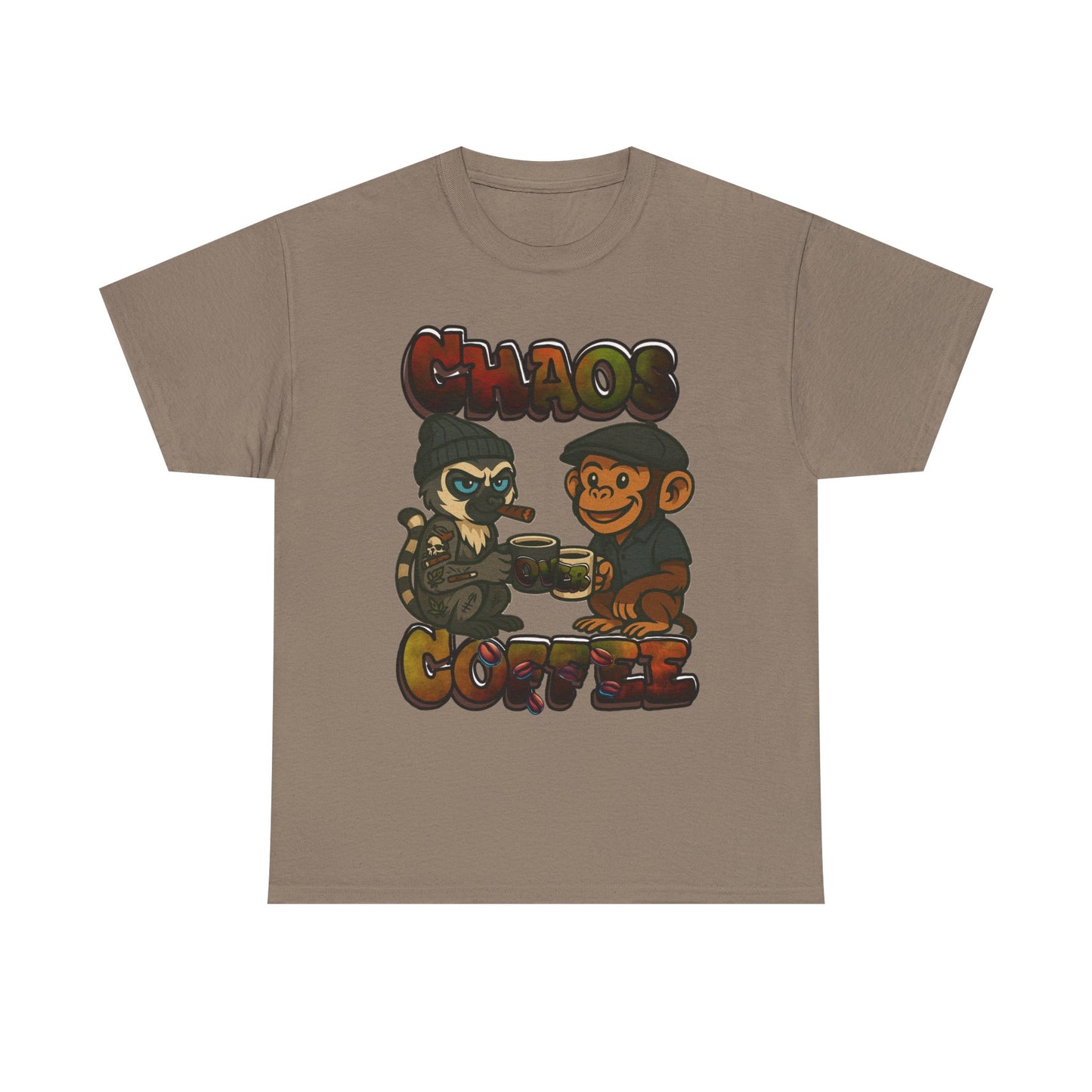 Chaos Over Coffee Smoked In Emotes Heavy Cotton Tee