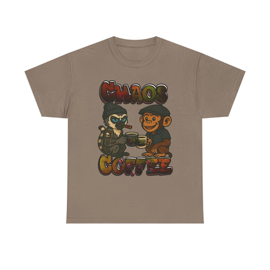 Chaos Over Coffee Smoked In Emotes Heavy Cotton Tee