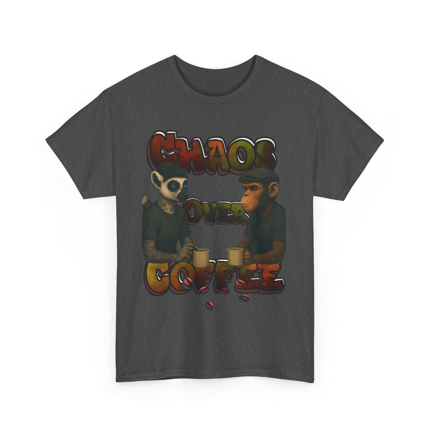 Chaos Over Coffee Heavy Cotton Tee