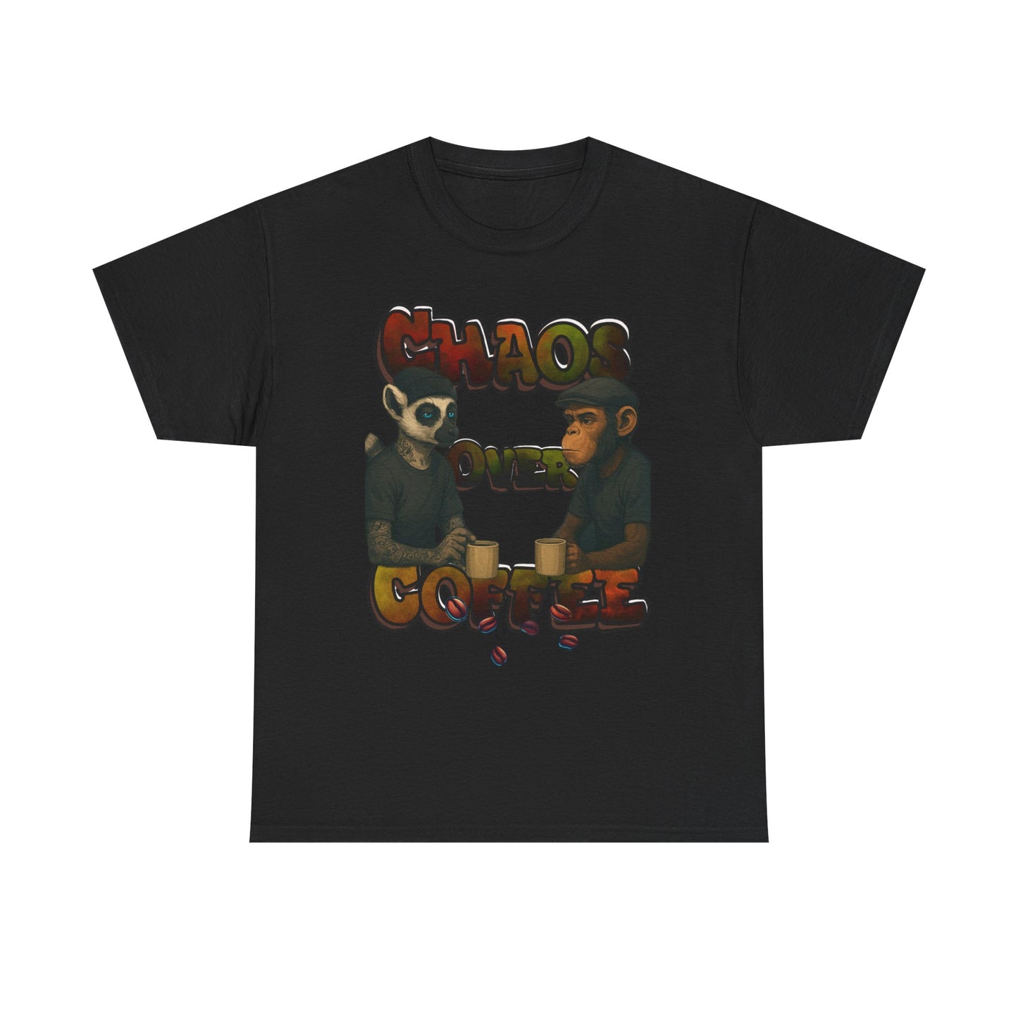 Chaos Over Coffee Heavy Cotton Tee