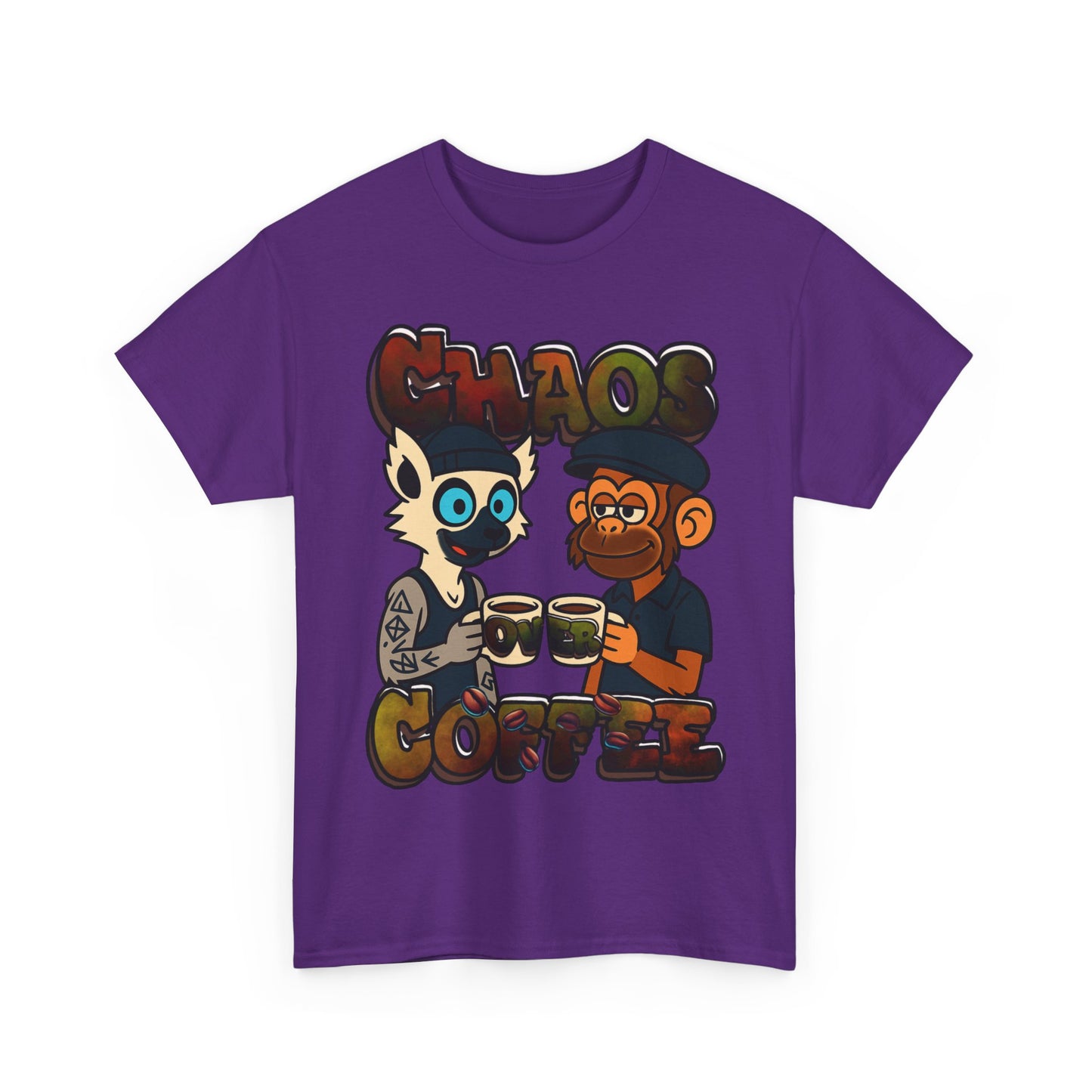 Chaos Over Coffee unisex Heavy Cotton Tee