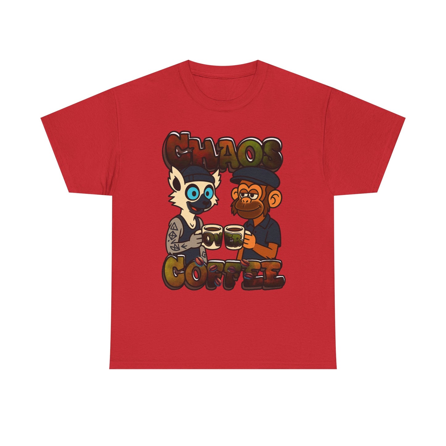 Chaos Over Coffee unisex Heavy Cotton Tee