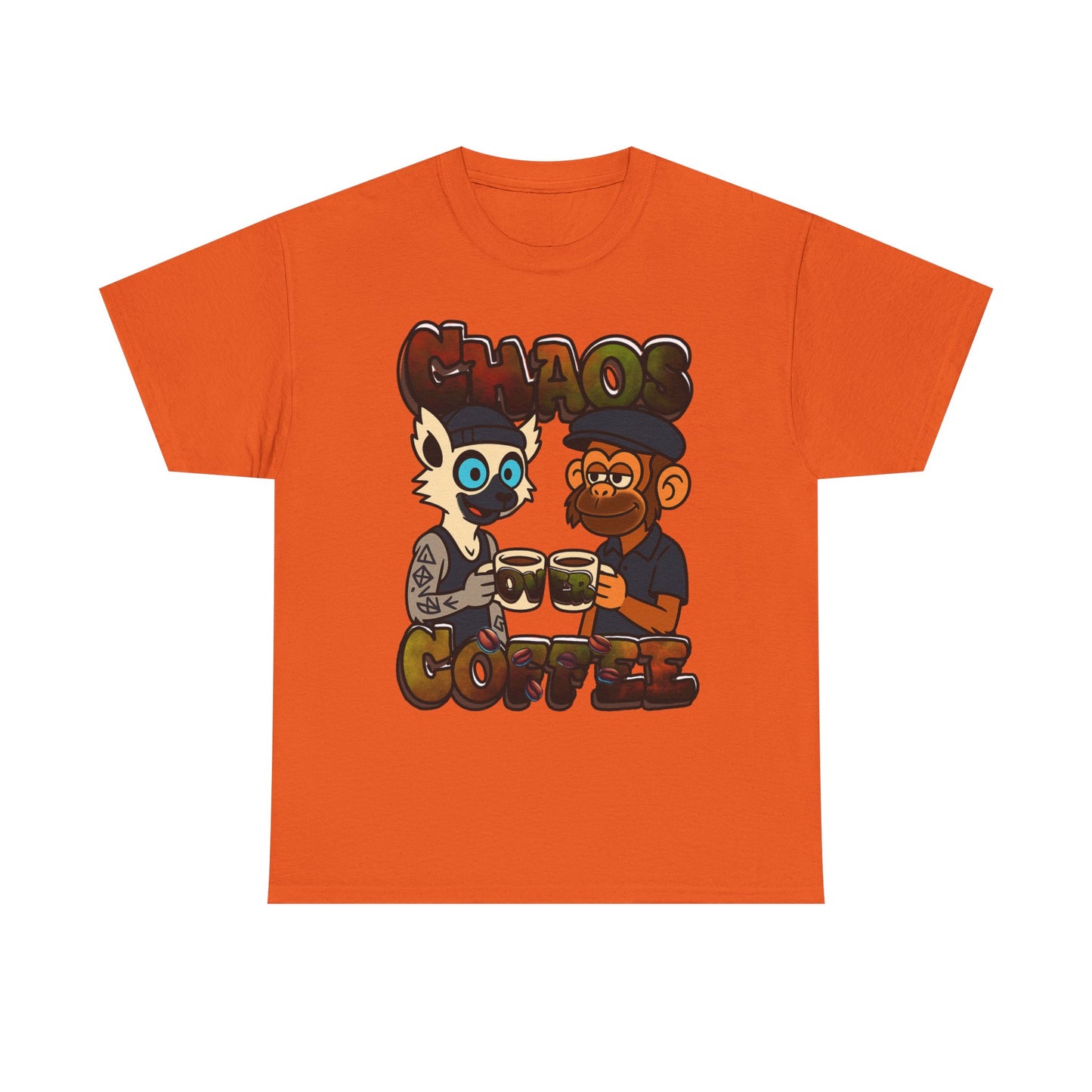 Chaos Over Coffee unisex Heavy Cotton Tee
