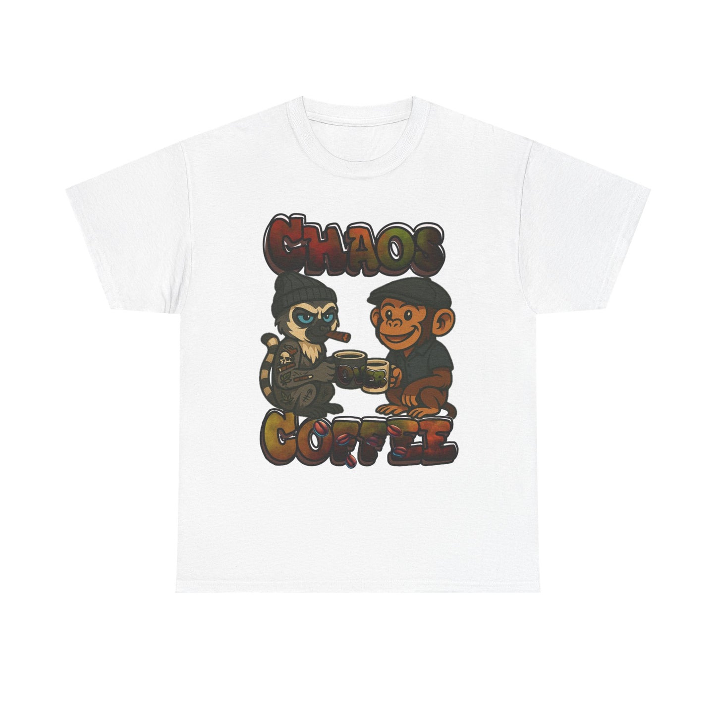 Chaos Over Coffee Smoked In Emotes Heavy Cotton Tee