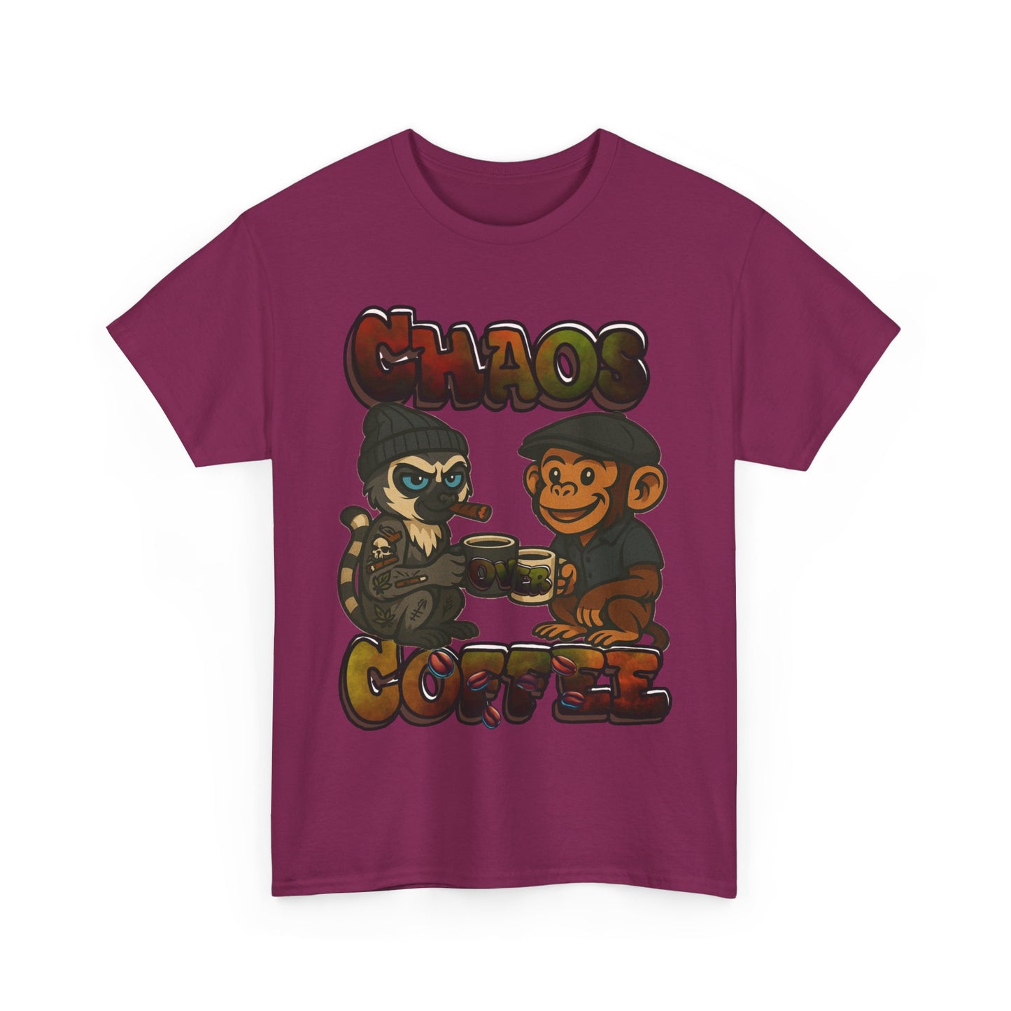 Chaos Over Coffee Smoked In Emotes Heavy Cotton Tee