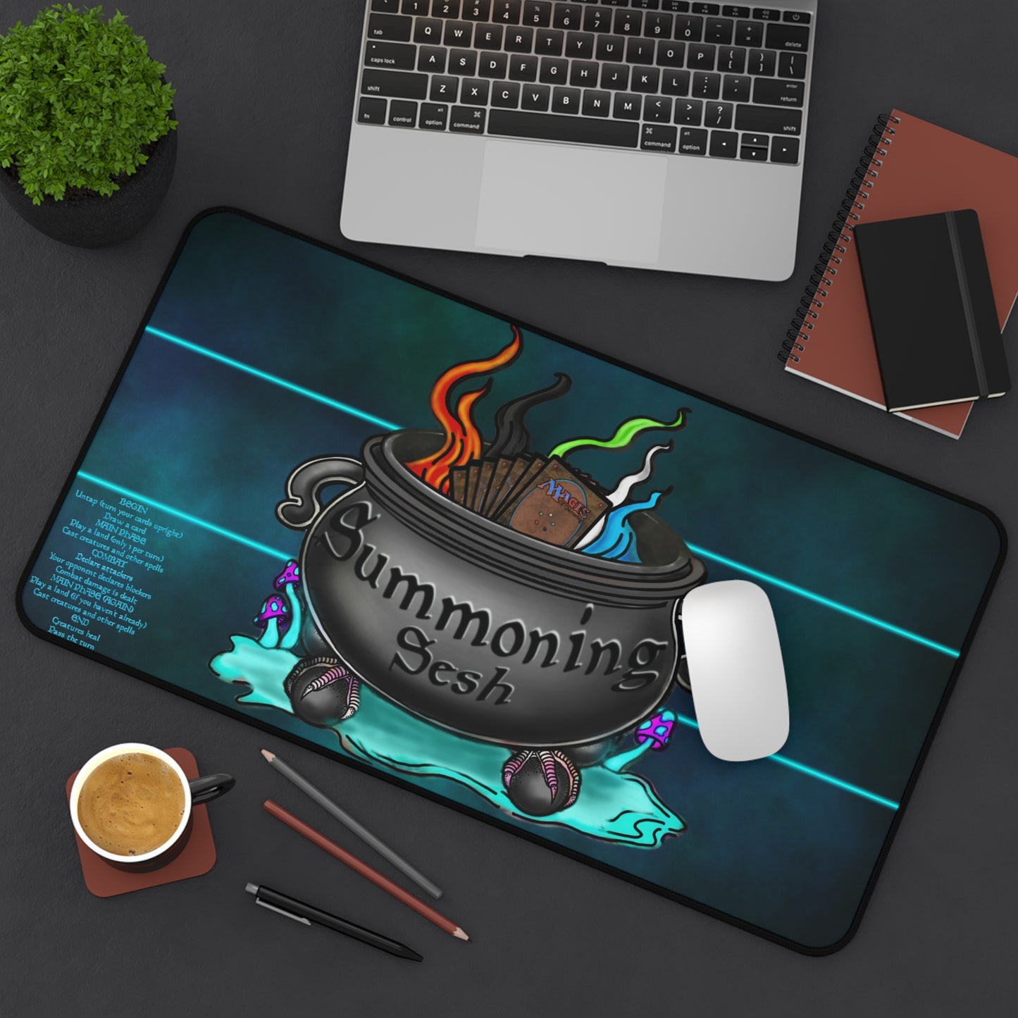 Summoning Sesh Cauldron Card Mat