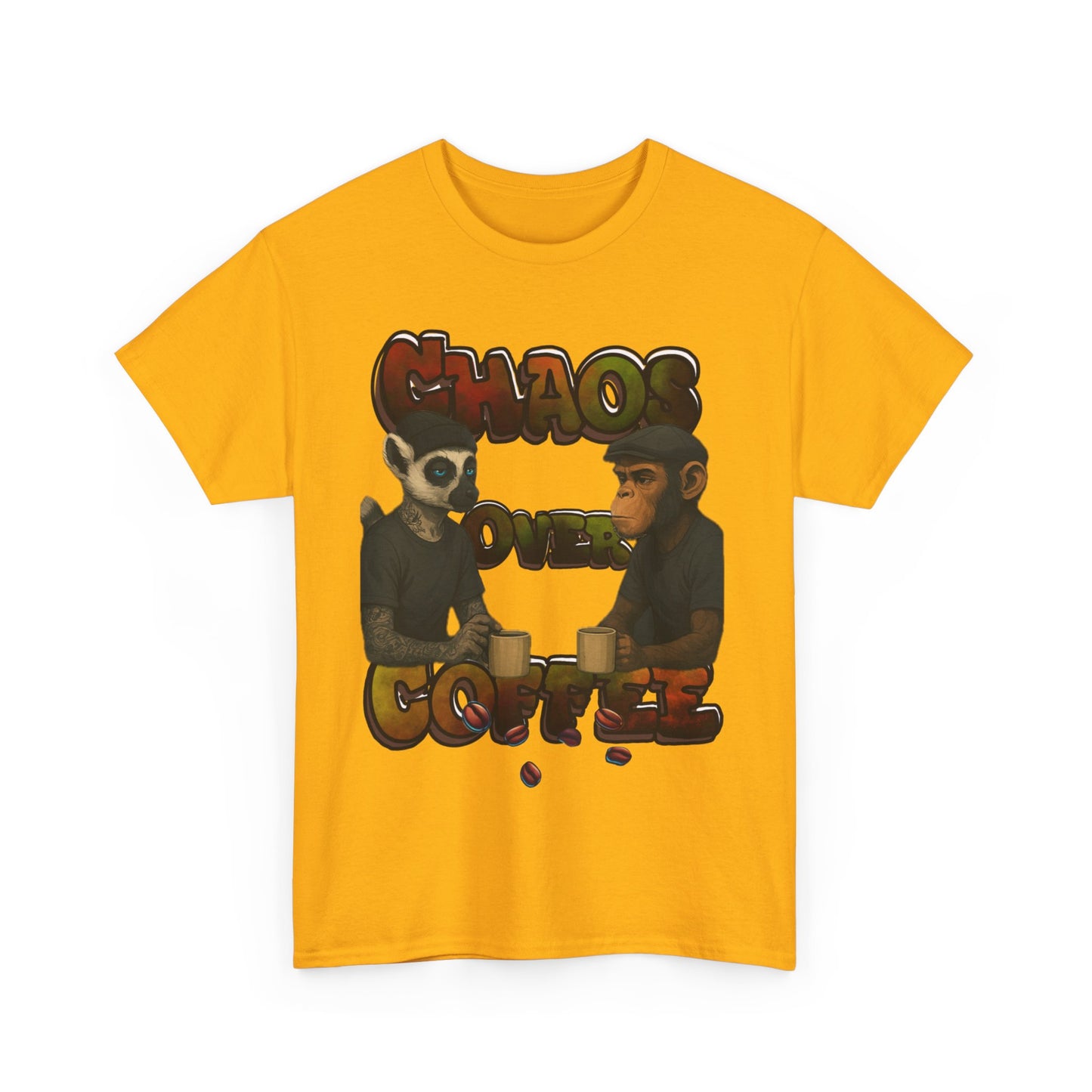 Chaos Over Coffee Heavy Cotton Tee