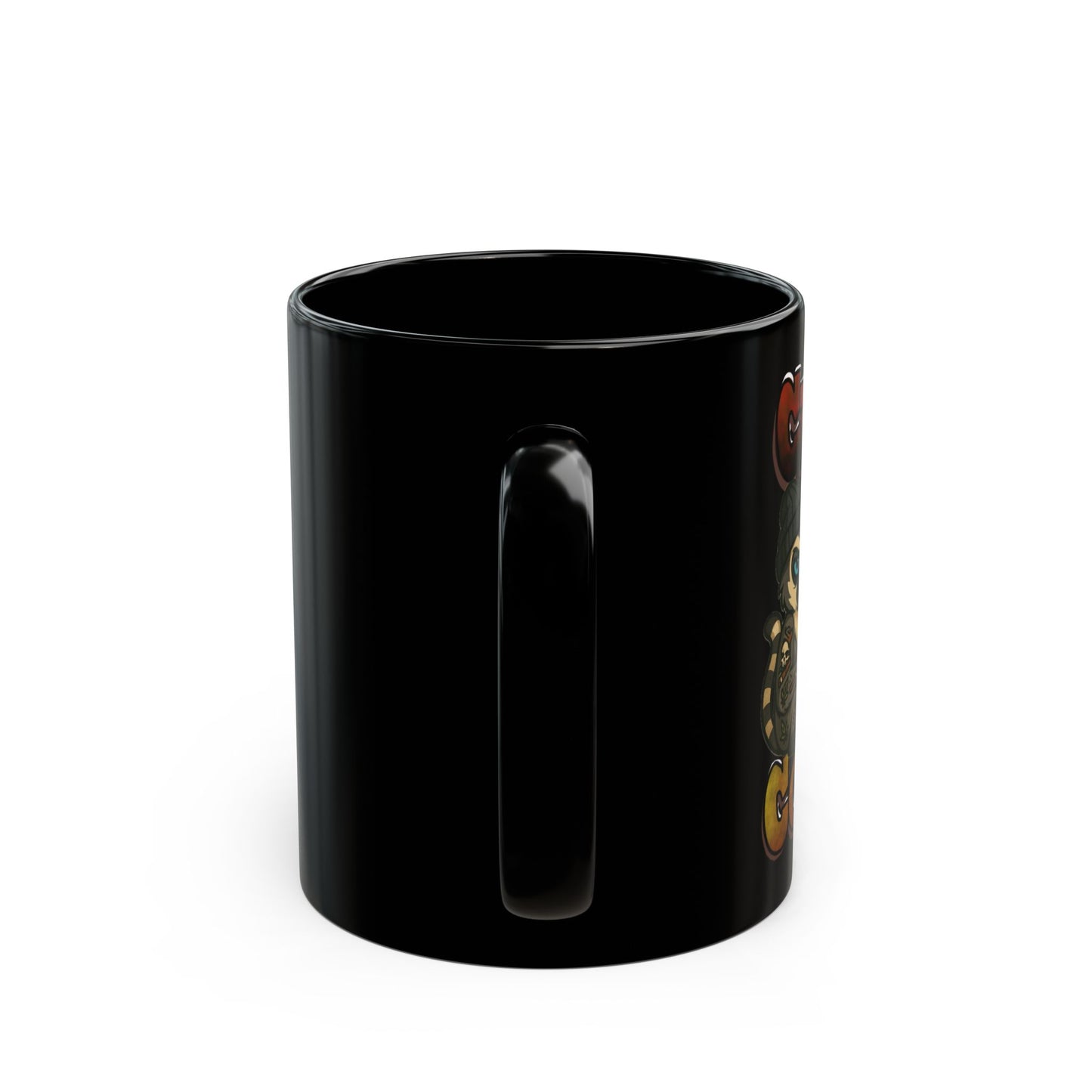 Chaos Over Coffee Emote Smoked In edition Black Mug - Perfect Gift for Coffee Lovers