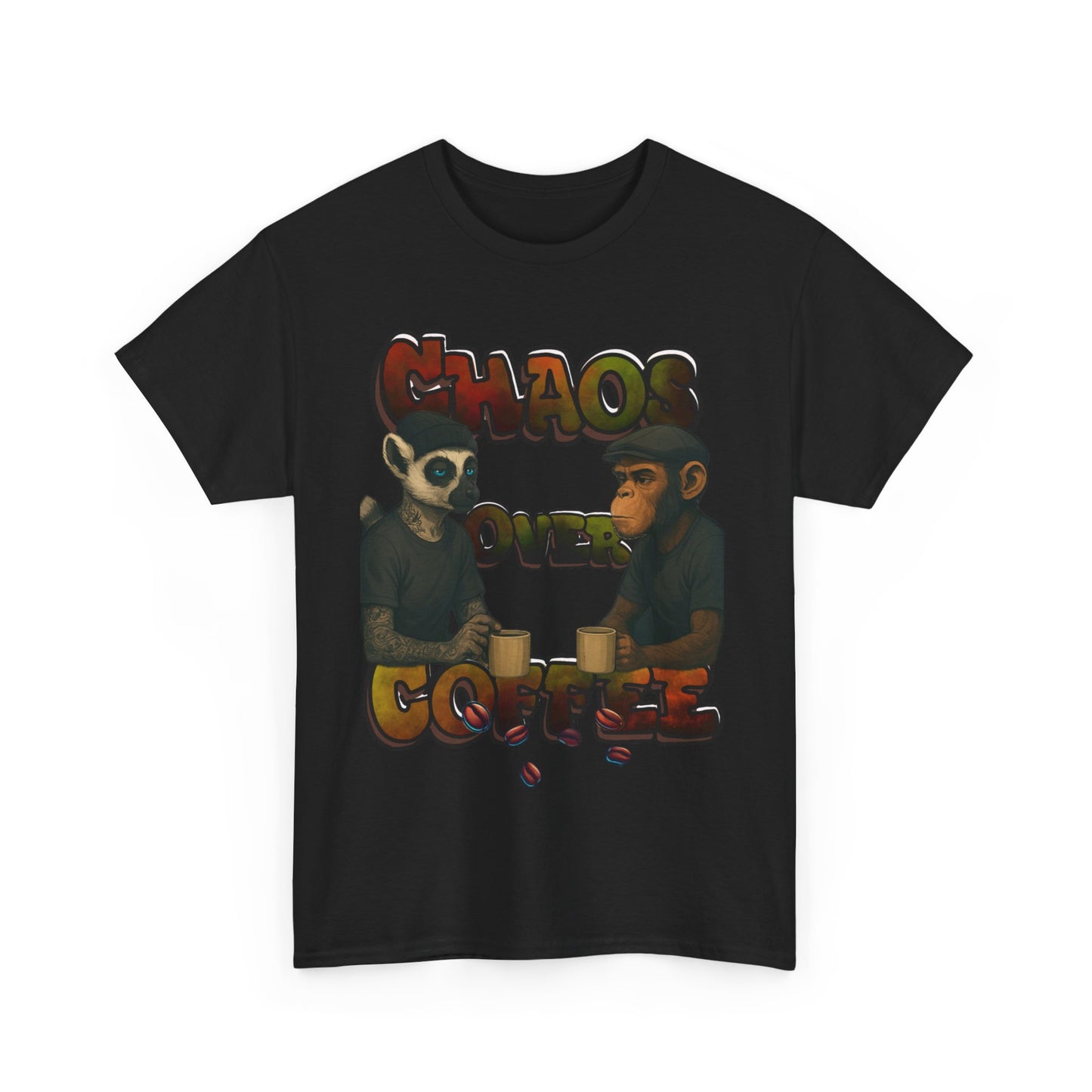 Chaos Over Coffee Heavy Cotton Tee