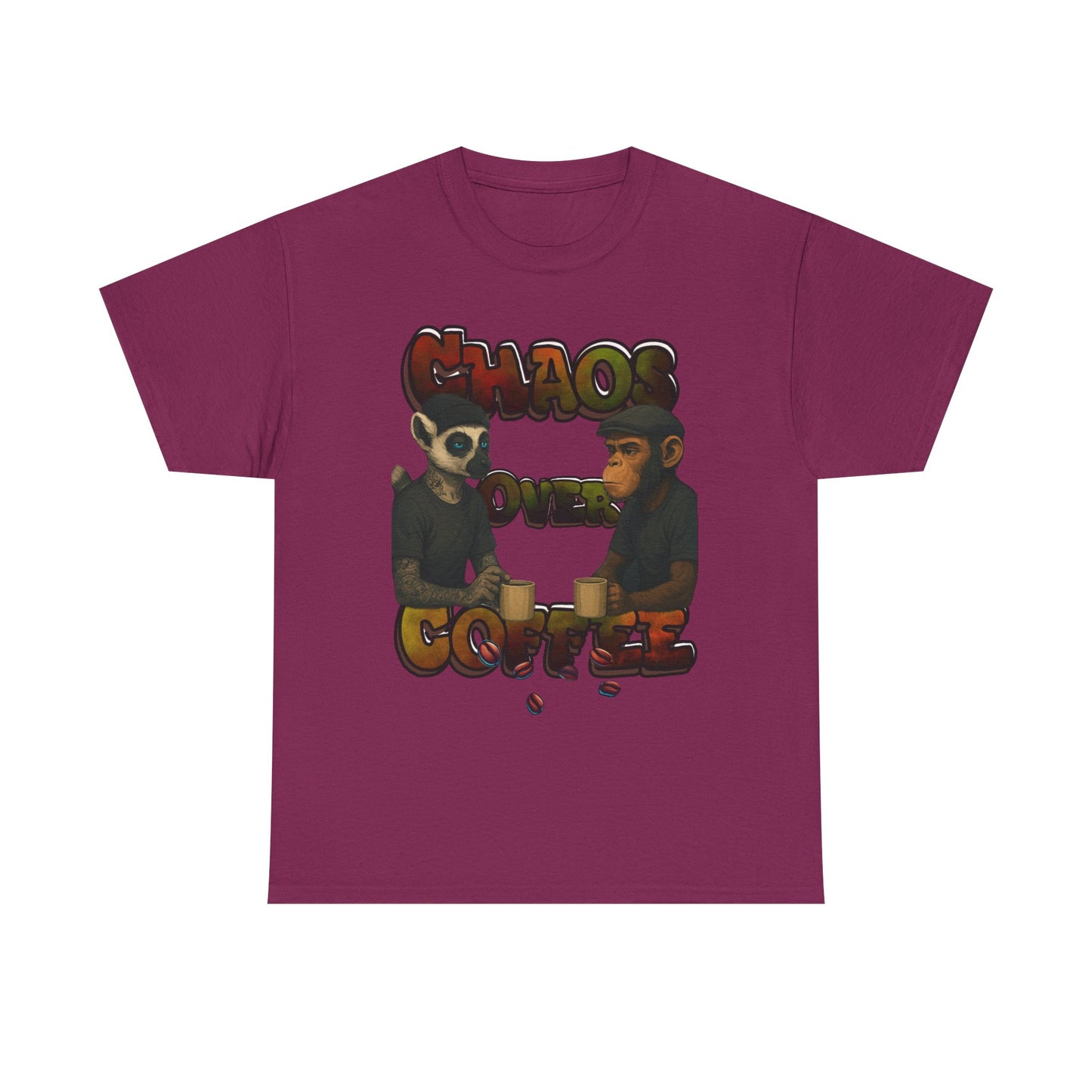 Chaos Over Coffee Heavy Cotton Tee